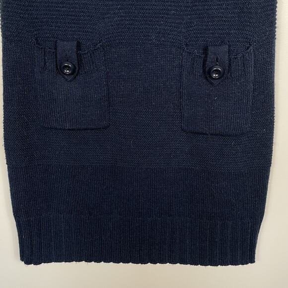 Tibi New York Sweater Dress Size Medium Navy Merino Wool Alpaca Knit Career - Picture 6 of 11